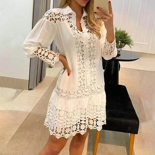 Women's Shirt Dress Out Long Sleeve.