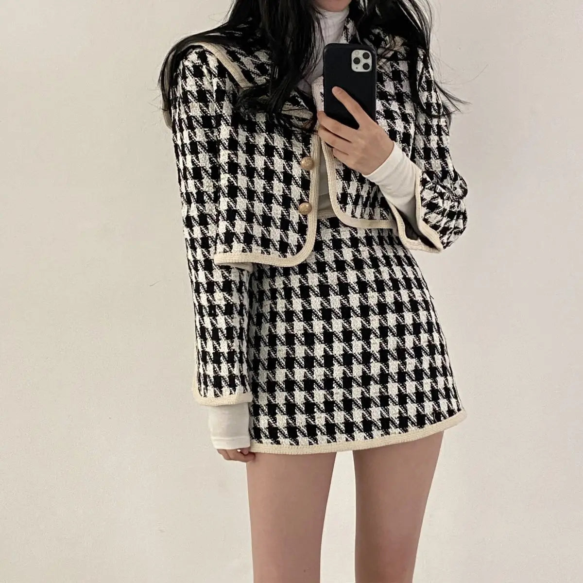 Short Coat High waist Hip Skirt