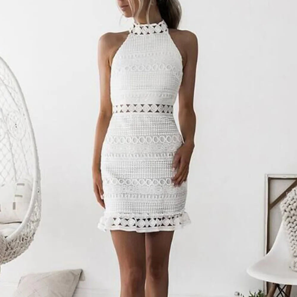 Lace Sleeveless Sexy Women Dress