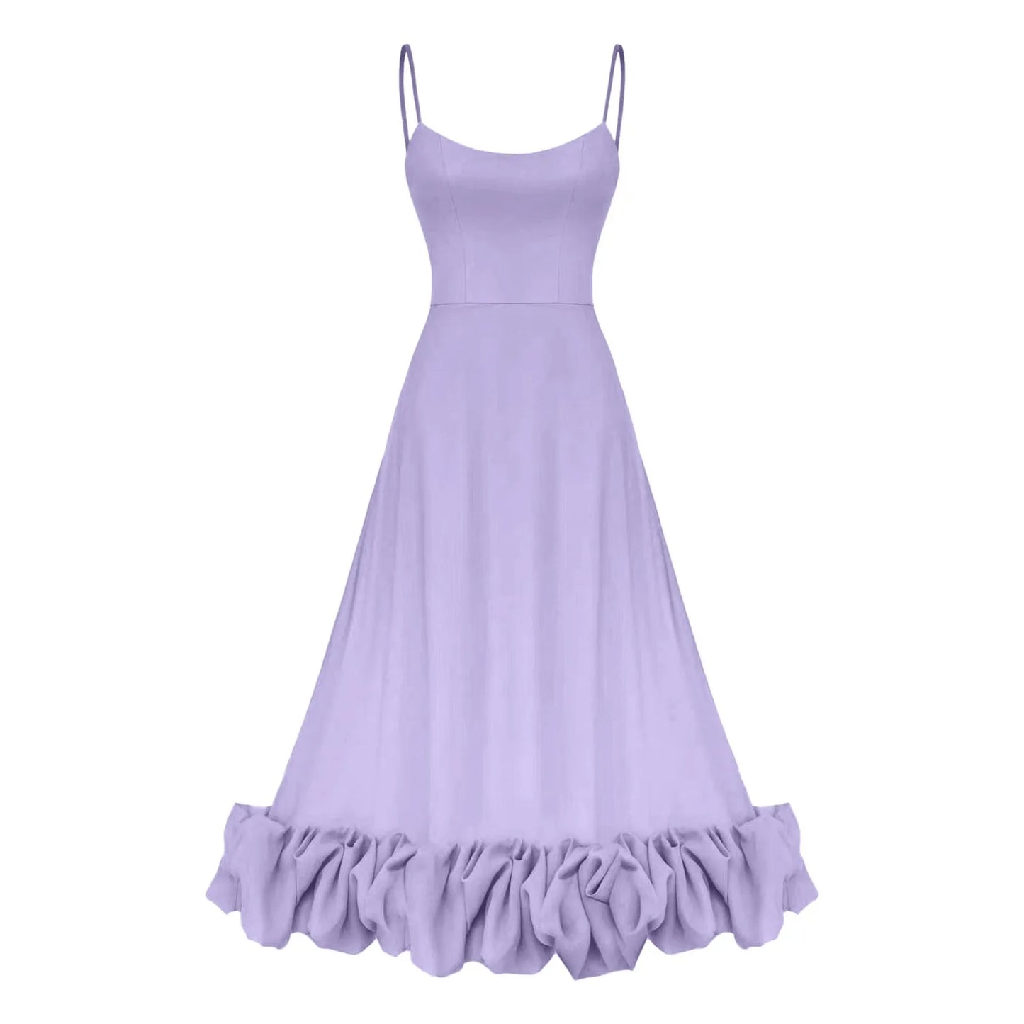 Women's Strapless A-Line Dress with 3D Flower Detail – Elegant Summer Swing Skirt.